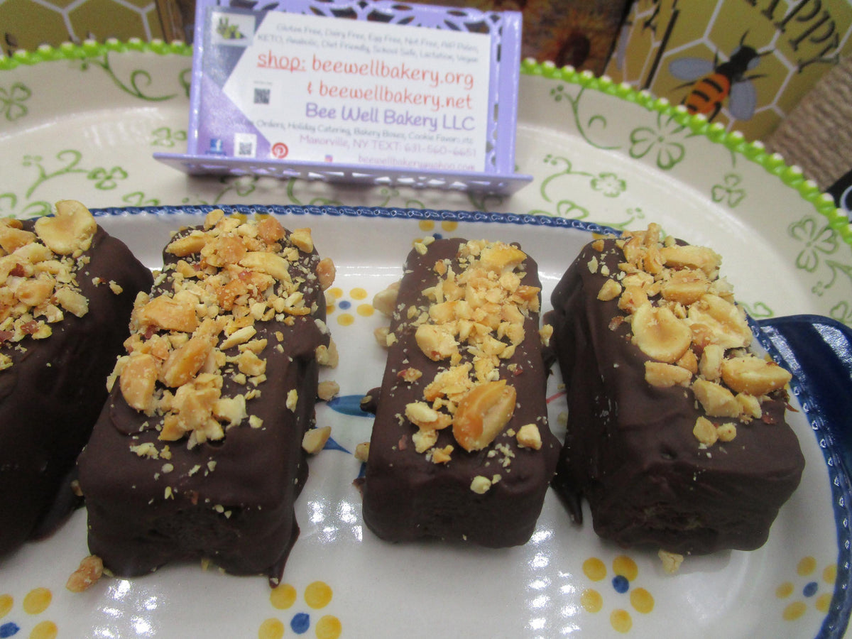 CHOCOLATE COVERED PEANUT BUTTER COOKIE BARS / VEGAN / GF