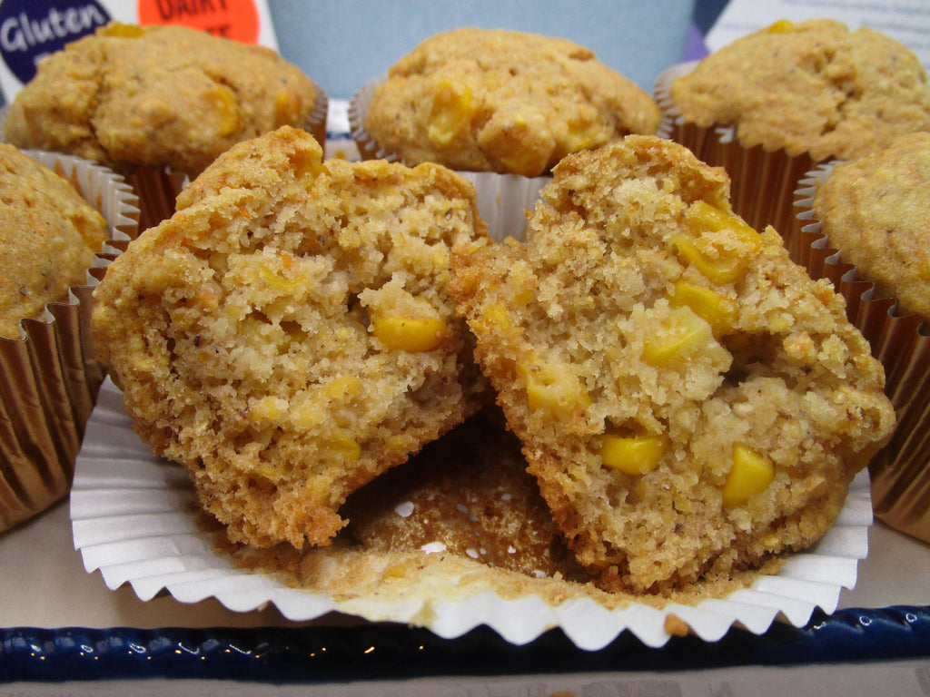 Sugar Free Corn Muffins, Dairy Free, Vegan, Egg Free, Nut Free, Healthy Snacks, BBQ side, low Fat, Easter Brunch, Mother's Day, Father's Day