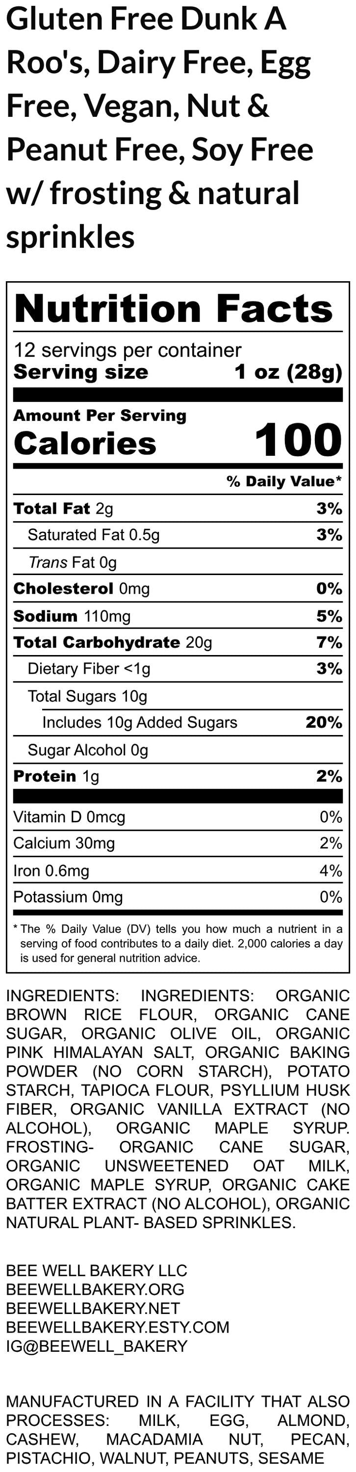 GLUTEN-FREE DUNK A ROOS / VEGAN