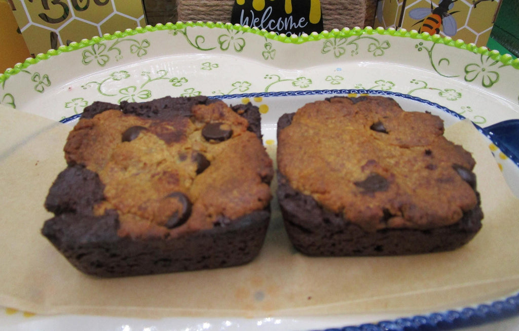 High Protein Brookie Brownies, Dairy Free, Sugar Free, Egg Free, Nut Free, Vegan, Fitness Snack, Low Fat Dessert Bar, Halloween Snacks